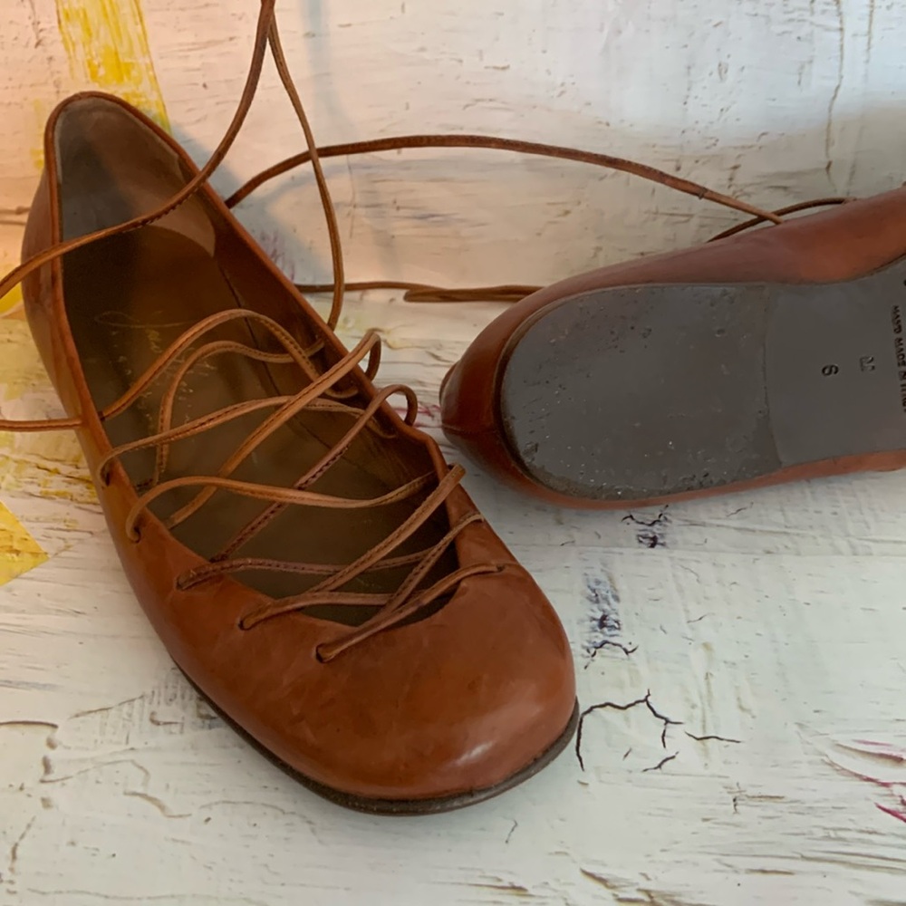Vintage Joan Helpern Square-Toe Gillie Flat lace up Rare